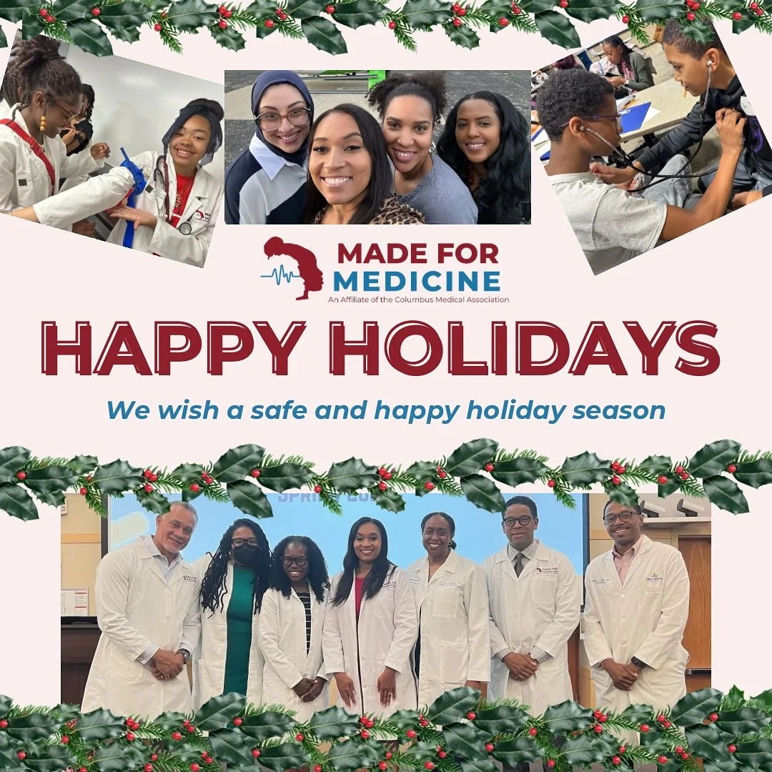 🫶🏾 Happy Holidays from everyone at Made for Medicine!

We wish you a safe and happy holiday season. 

#MadeForMedicine #WhatADoctorLooksLike #RepresentationMatters