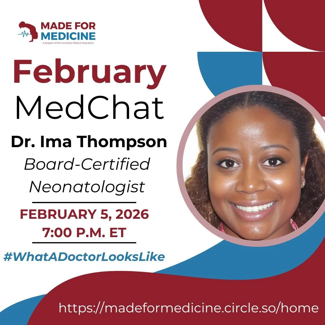 🩺 We're excited to welcome Dr. Ima Thompson to this month's MedChat!

🗓️ Join us virtually on Thursday, February 5 at 7:00 p.m. ET.

Dr. Thompson is a board-certified neonatologist and manages neonatal intensive care units (NICU) at four hospitals 
