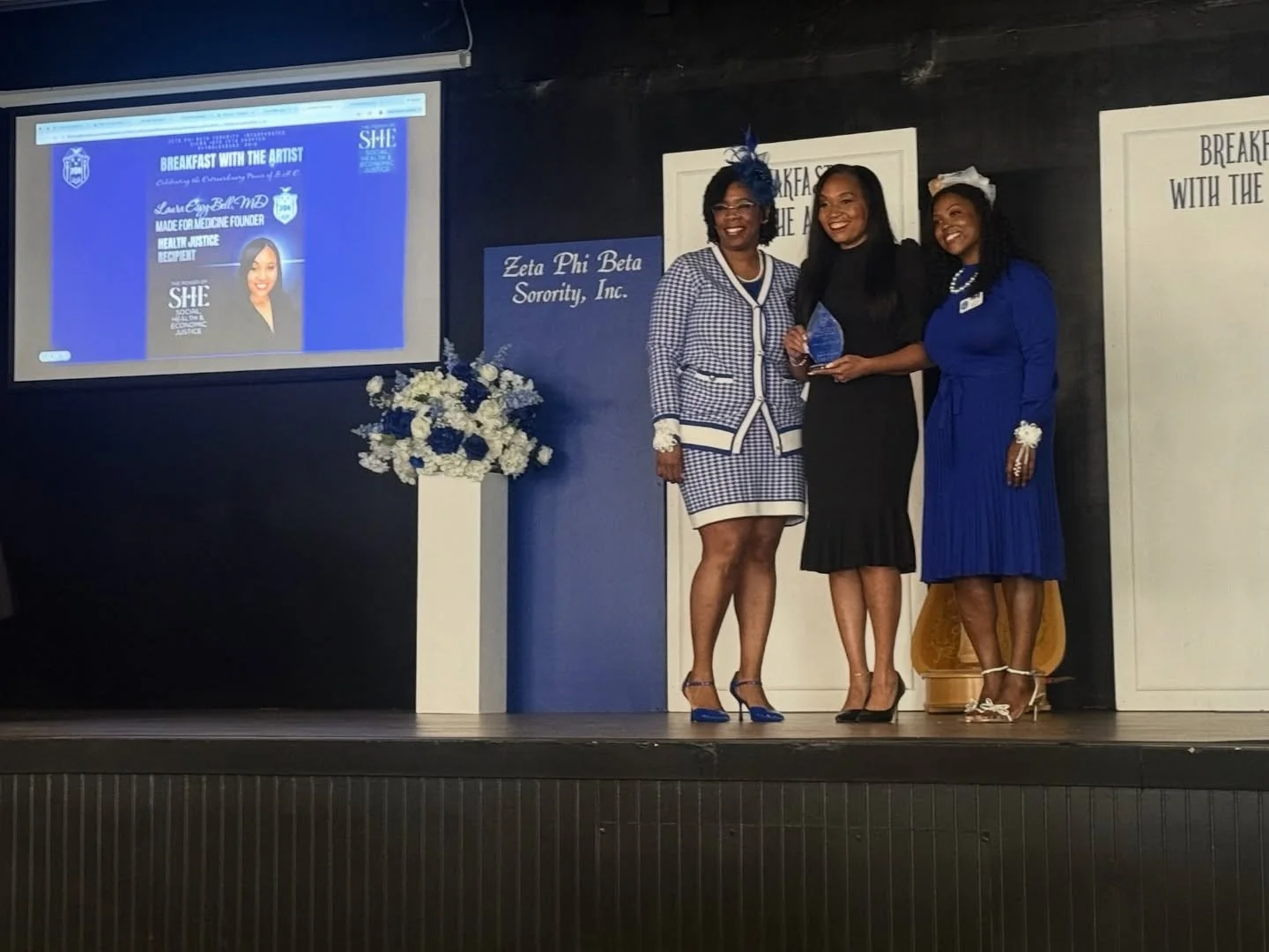 Congratulations to our founder, @leb0920, who was honored by @zphibsiz with the S.H.E. (Social Health &amp; Economic Justice) Award.

Members of our staff were in attendance to support and see her presented with the award.

Thank you for this recogni