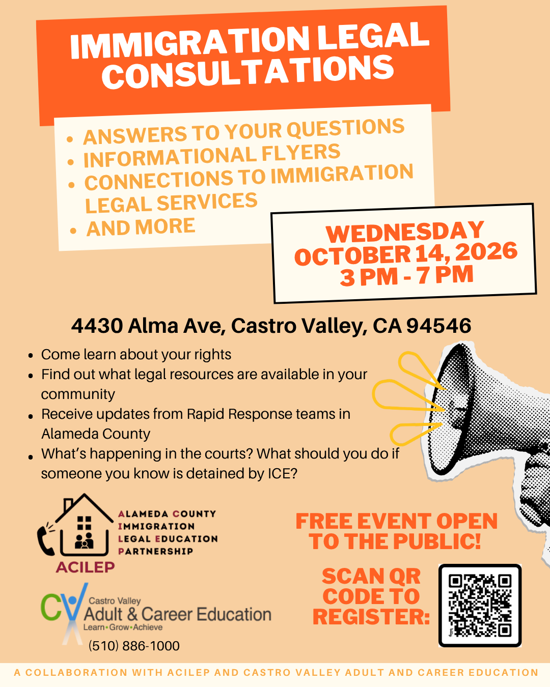Legal Consultations at Castro Valley Adult &amp; Career Education