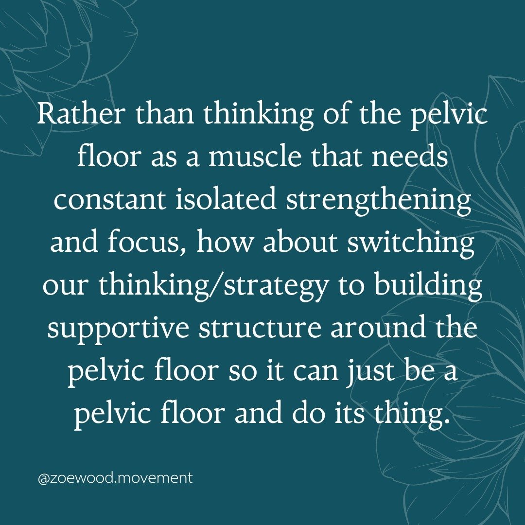 Tuesday morning pelvic floor musings. 

First slide is mostly quoting @hayleykavapt. I tried one of her Pressure and Tension pelvic floor classes last night and she was talking about this and it really resonated with me. 

The pelvic floor is a group