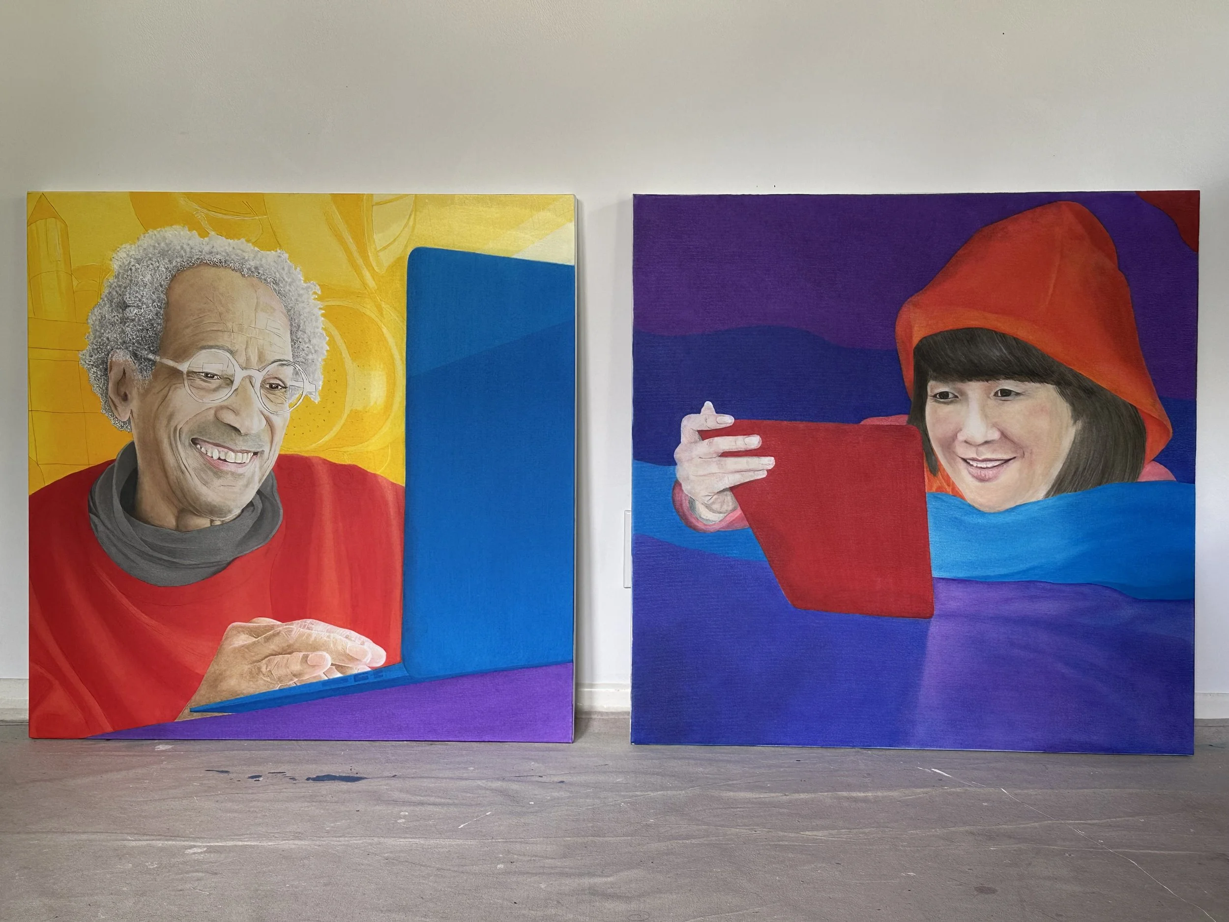 IN PROGRESS, David and Aya video call (middle panel to be made)