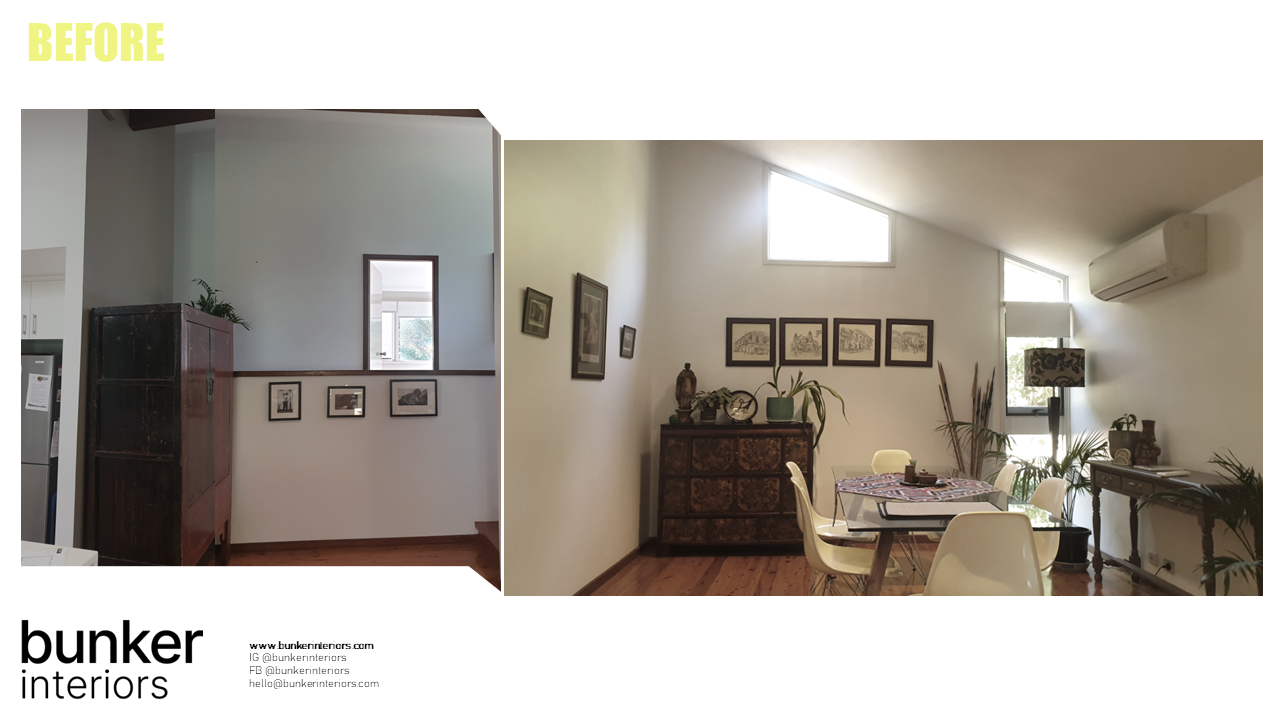 Modernist Dining Room Before Site Photos