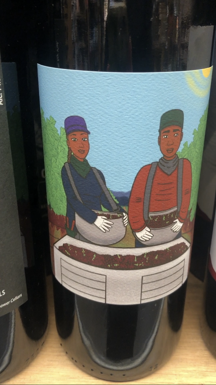 Illustration for E3 Wine's label  