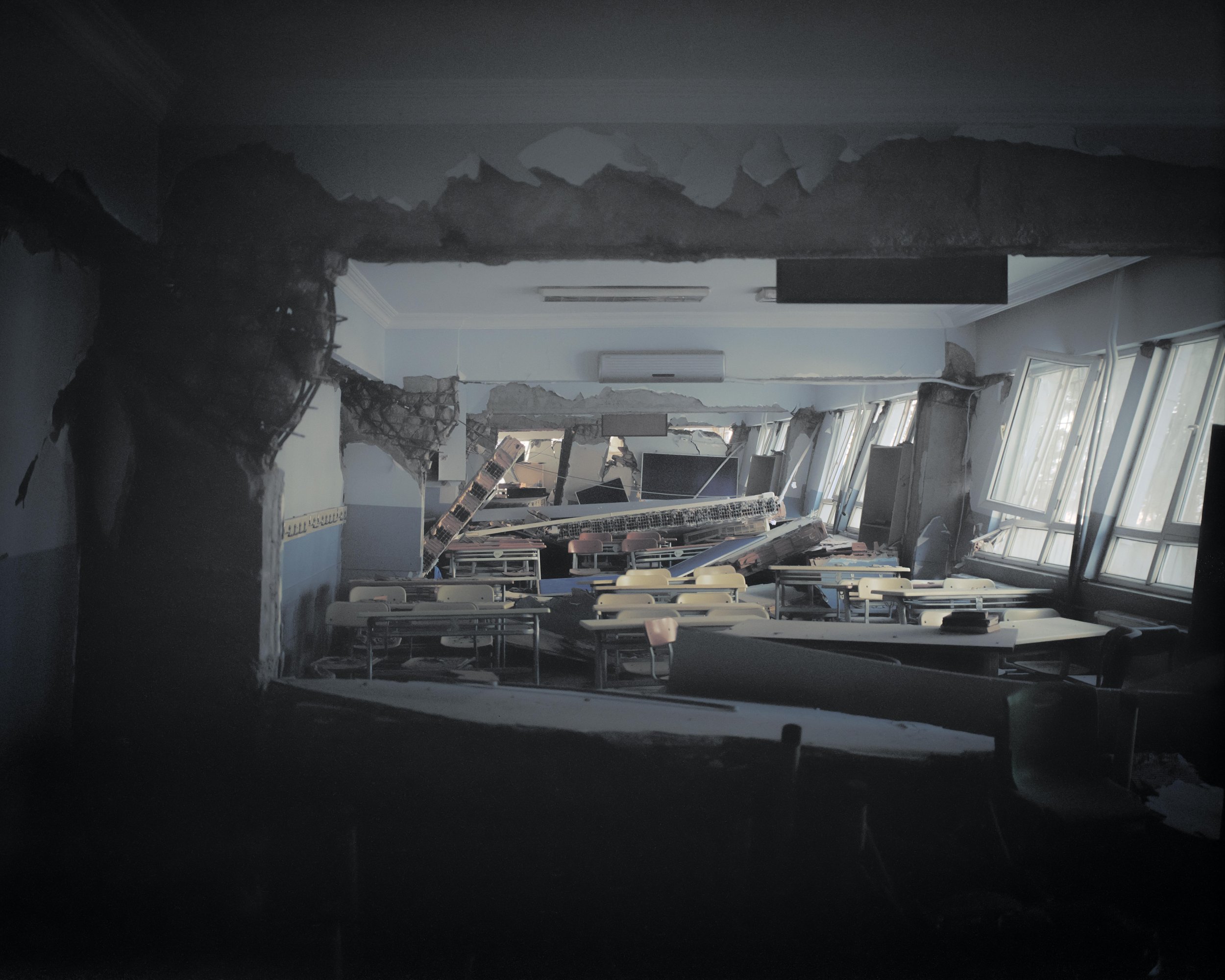 A Classroom is collapsing.