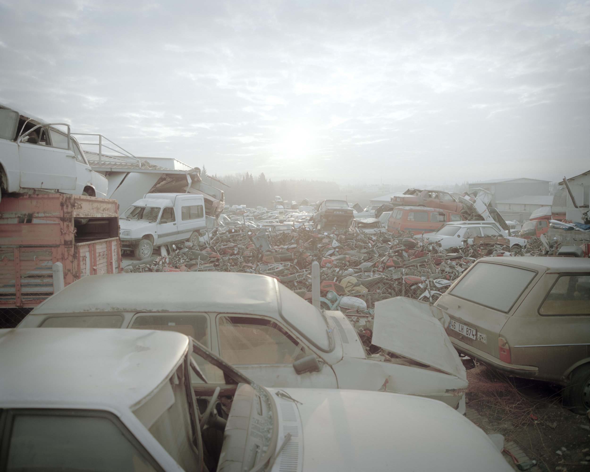 The car disposal site.