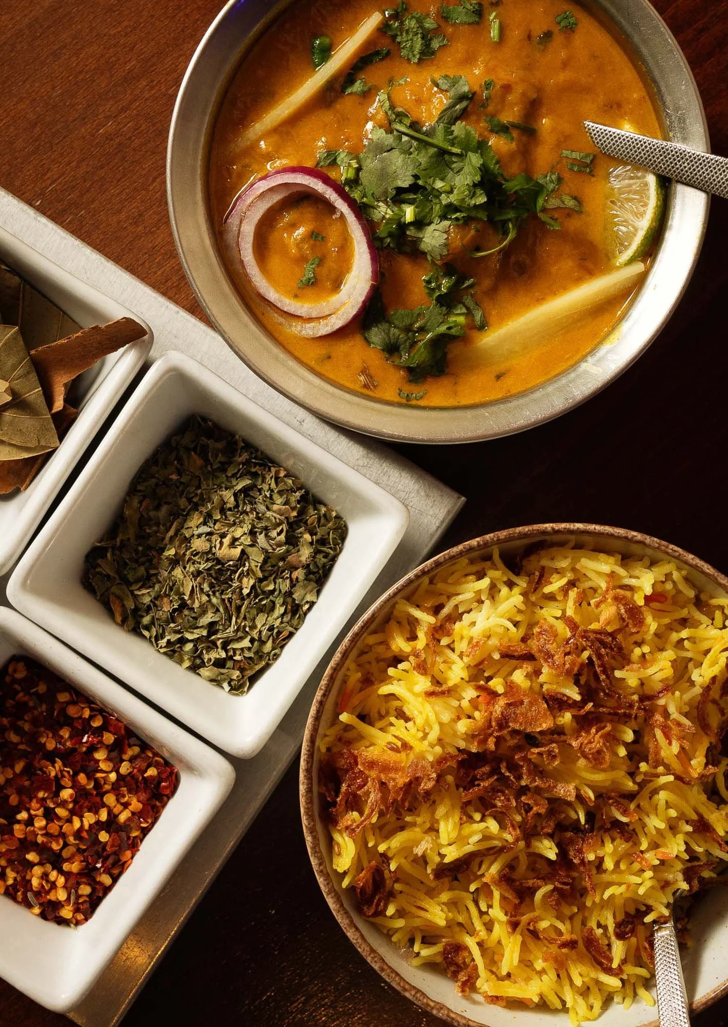 Indian food spices rice and curry.jpg