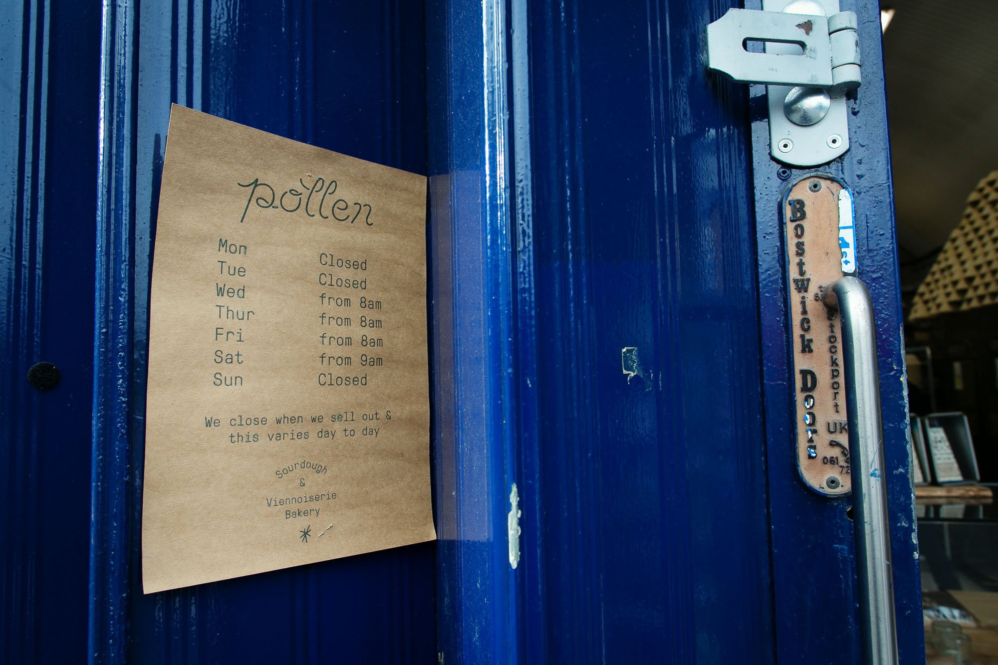 Picture of opening hours of Pollen bakery Manchester.jpg