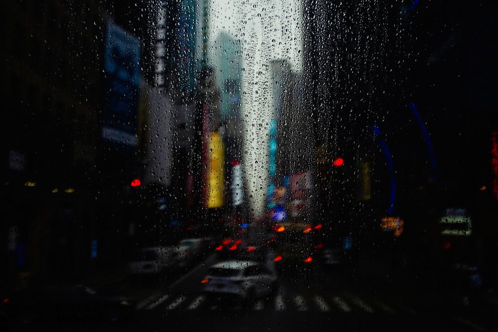 New York street scene through glass with raindrops.jpg