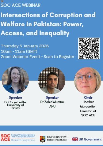 Intersections of Corruption and Welfare in Pakistan: Power, Access and Inequality - Dr Zahid Mumtaz and Dr Caryn Peiffer