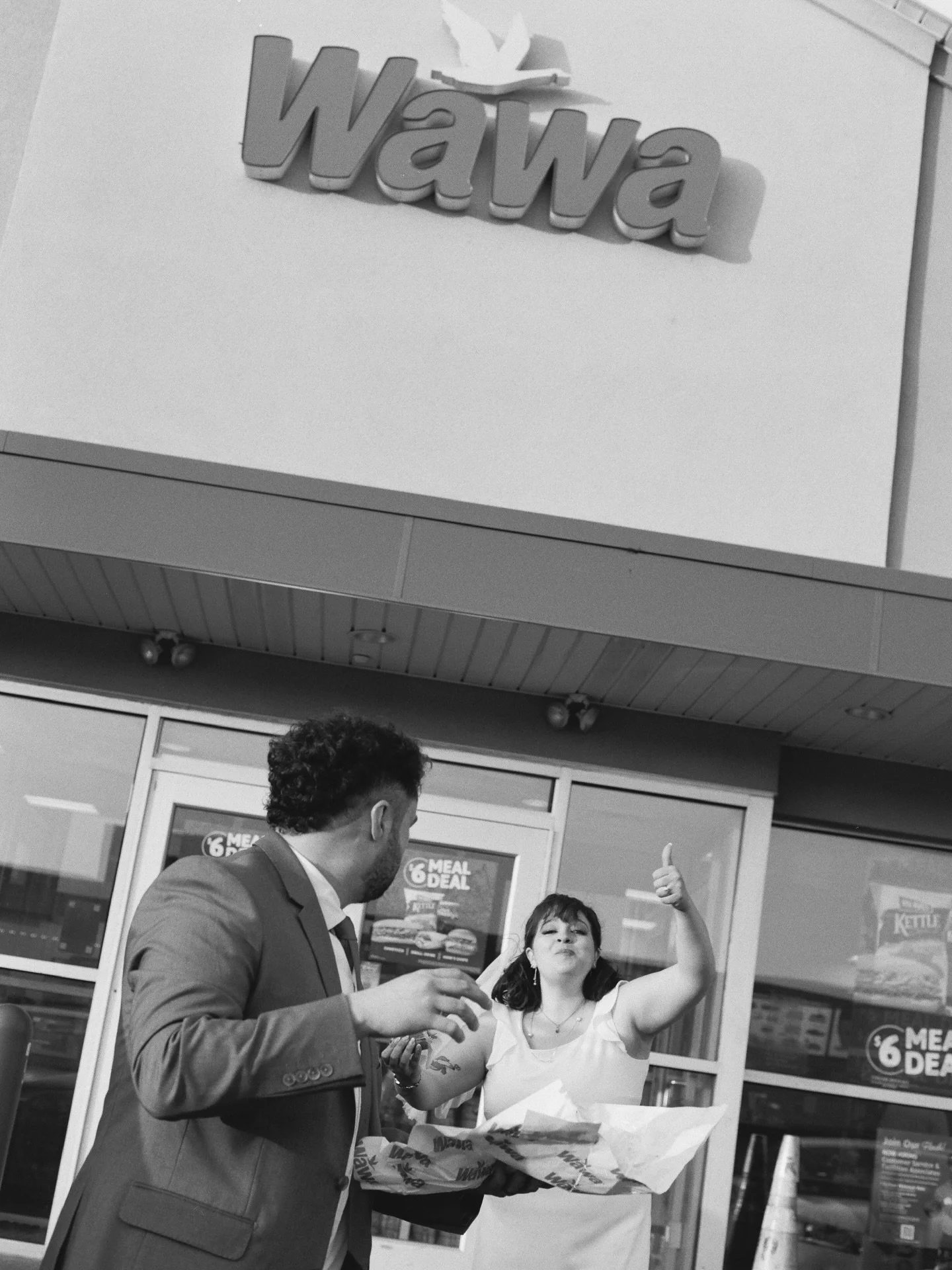 Don&rsquo;t forget to get a little silly! Also I am now a Wawa convert. 

Three fun film frames developed and scanned by @richardphotolab (who I am obsessed with!).

#filmphotography #couplesonfilm #filmisnotdead