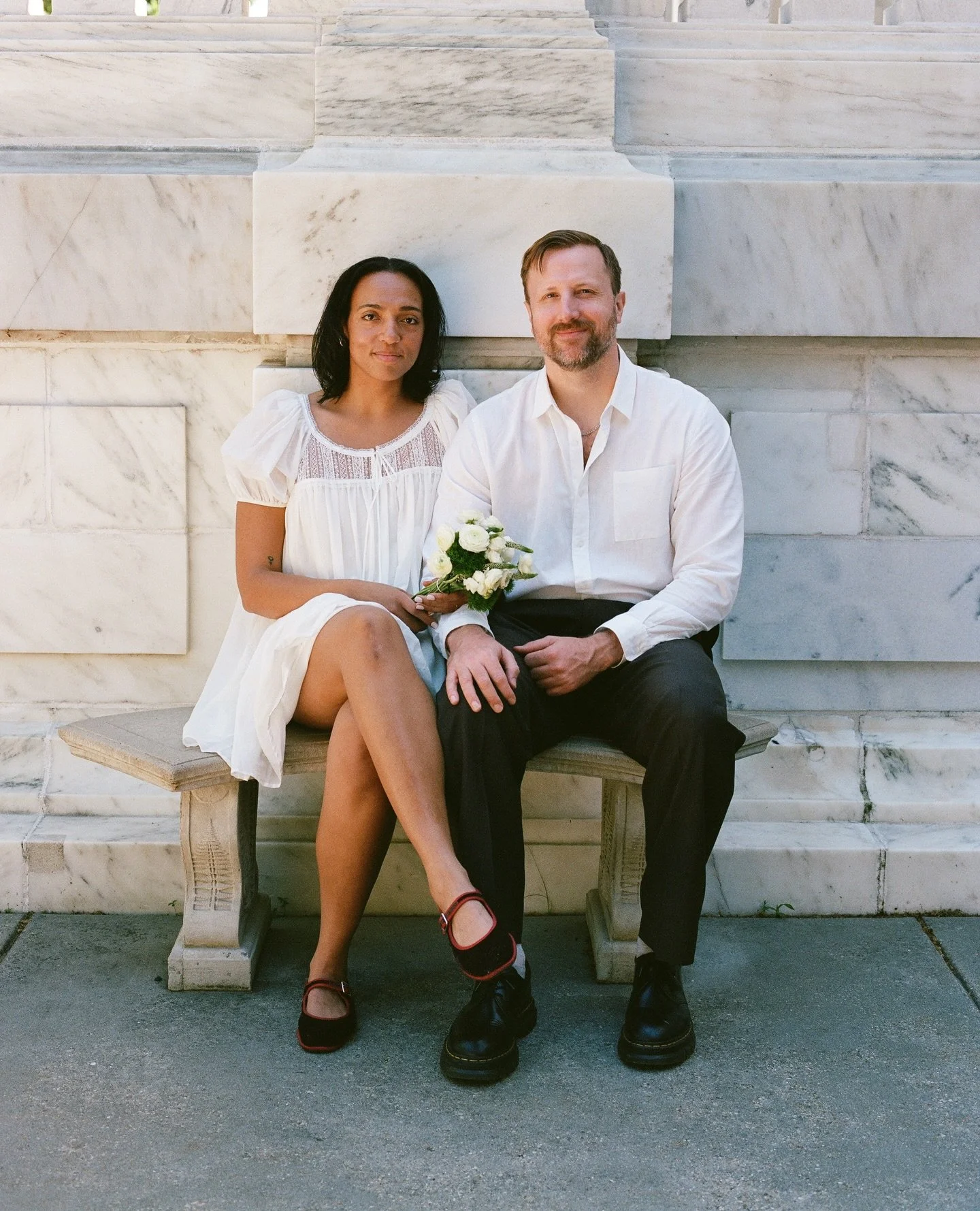 A&amp;G on a sunny summer morning in DC. Absolutely loved strolling around with these two and capturing their engagement photos. 

All film, all by @richardphotolab baby!