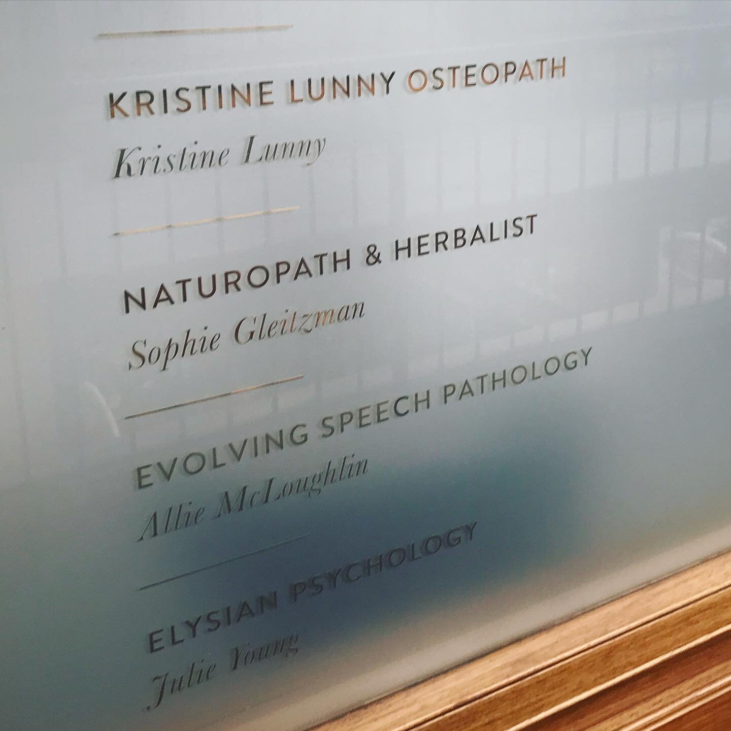 It&rsquo;s lovely to see my name on the wall outside @enlighten.collective alongside these wonderful colleagues 😊

It&rsquo;s been a full week in clinic focusing on:

💥Gut health, irregular bowel motions and compromised detoxification 

💥Period pa