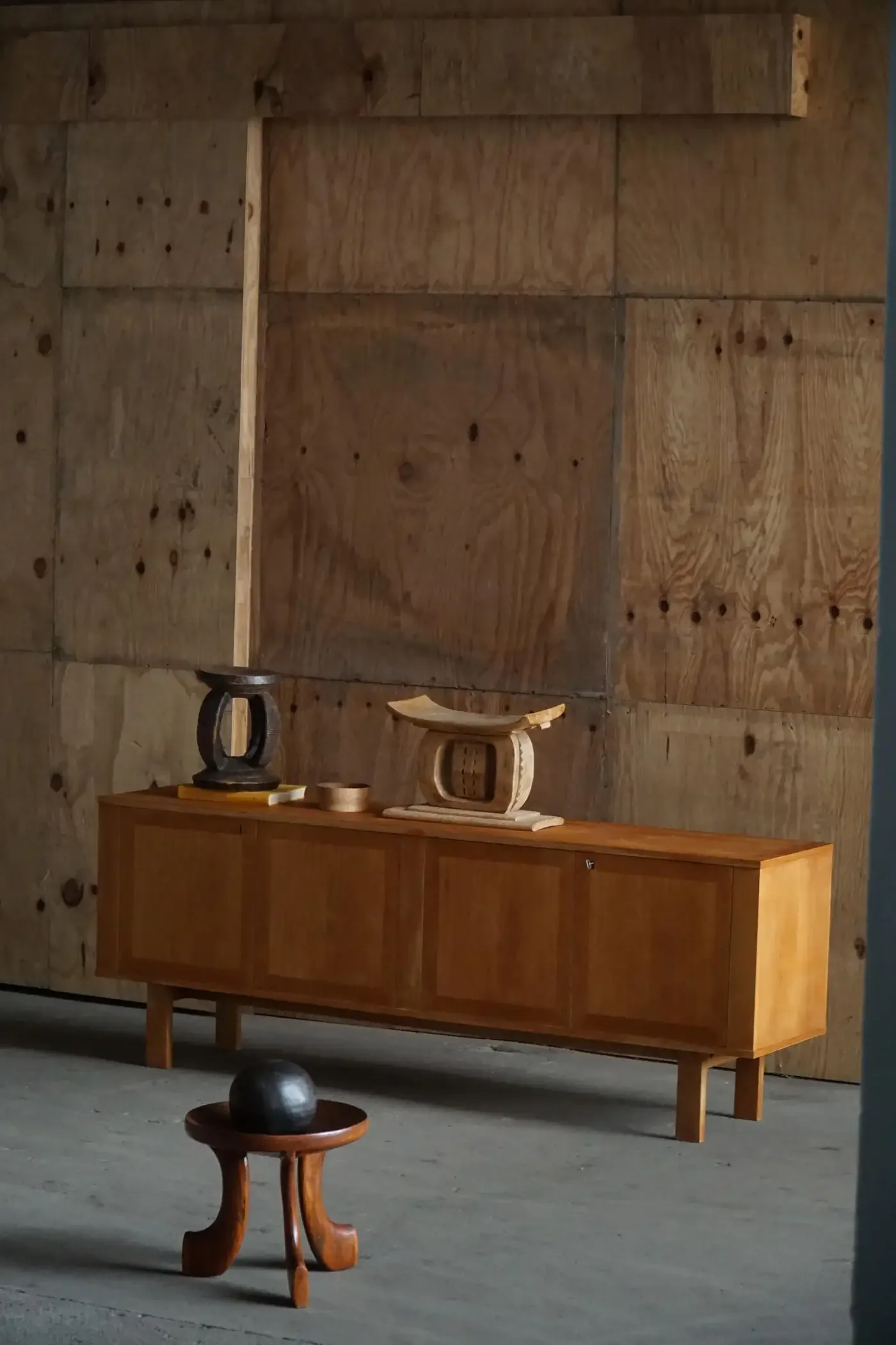 Low Sideboard in Oak, Mid Century Modern, Made by a Danish Cabinetmaker, 1960s