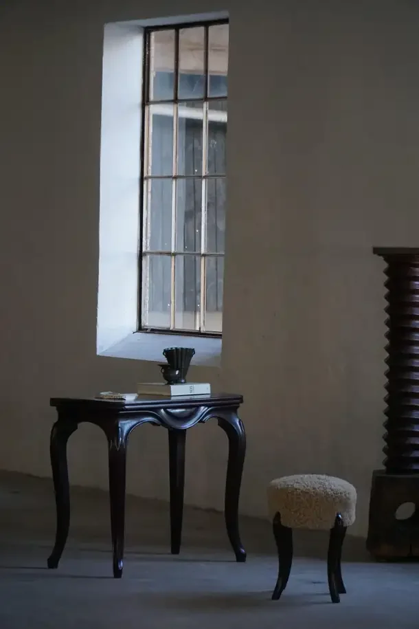 English Rococo Revival Folding Table / Game Table in Wood, 19th Century