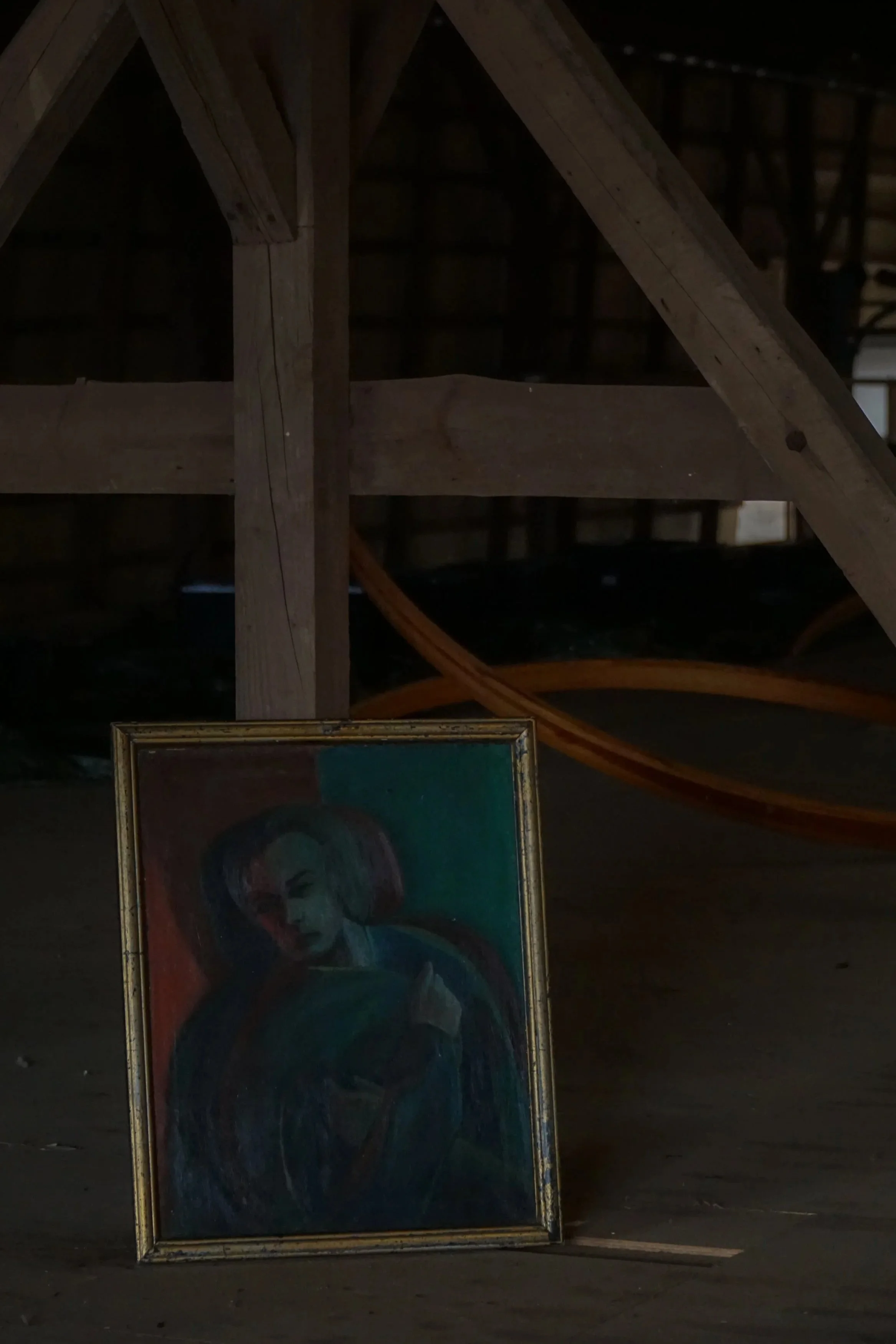 Oil on Canvas Portrait Painting, Unknown Danish Artist, Early 20th Century