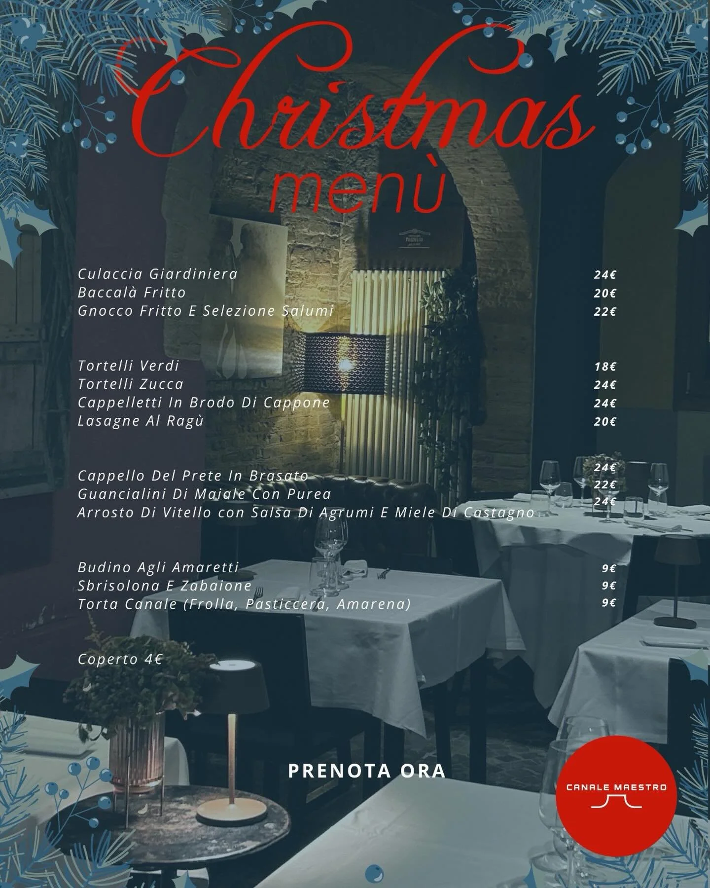 C&rsquo;&egrave; un momento, a Natale, in cui le chiacchiere si abbassano e in sala rimane solo il rumore delle posate e dei sorrisi.
&Egrave; l&igrave; che vogliamo portarvi.

Tra tortelli, cappelletti in brodo di cappone, brasato e arrosti agli agr