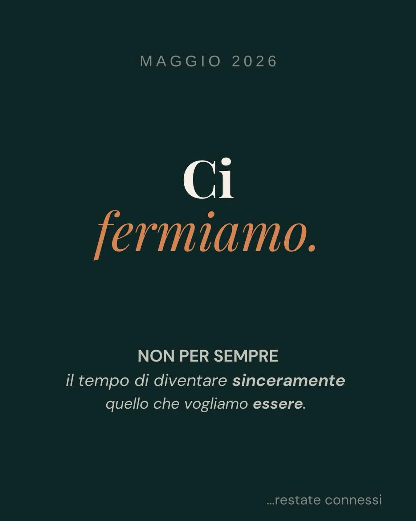 A volte bisogna fermarsi.
Per ascoltare, immaginare, costruire.

Canale Maestro chiude temporaneamente per intraprendere un percorso di trasformazione sincera.

Non &egrave; un addio, ma l&rsquo;inizio di qualcosa di nuovo.
Ci vediamo presto&hellip; 