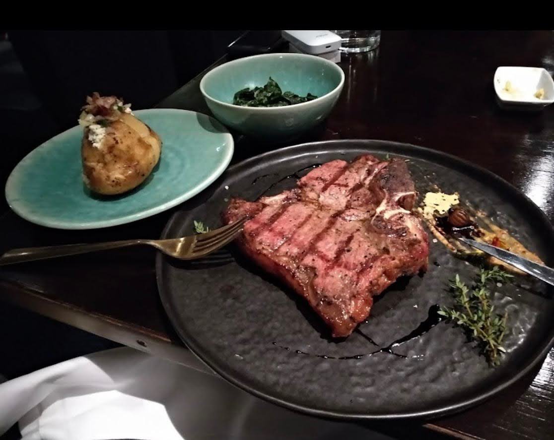  (Picture of dinner I have lately during a solo outing) 
