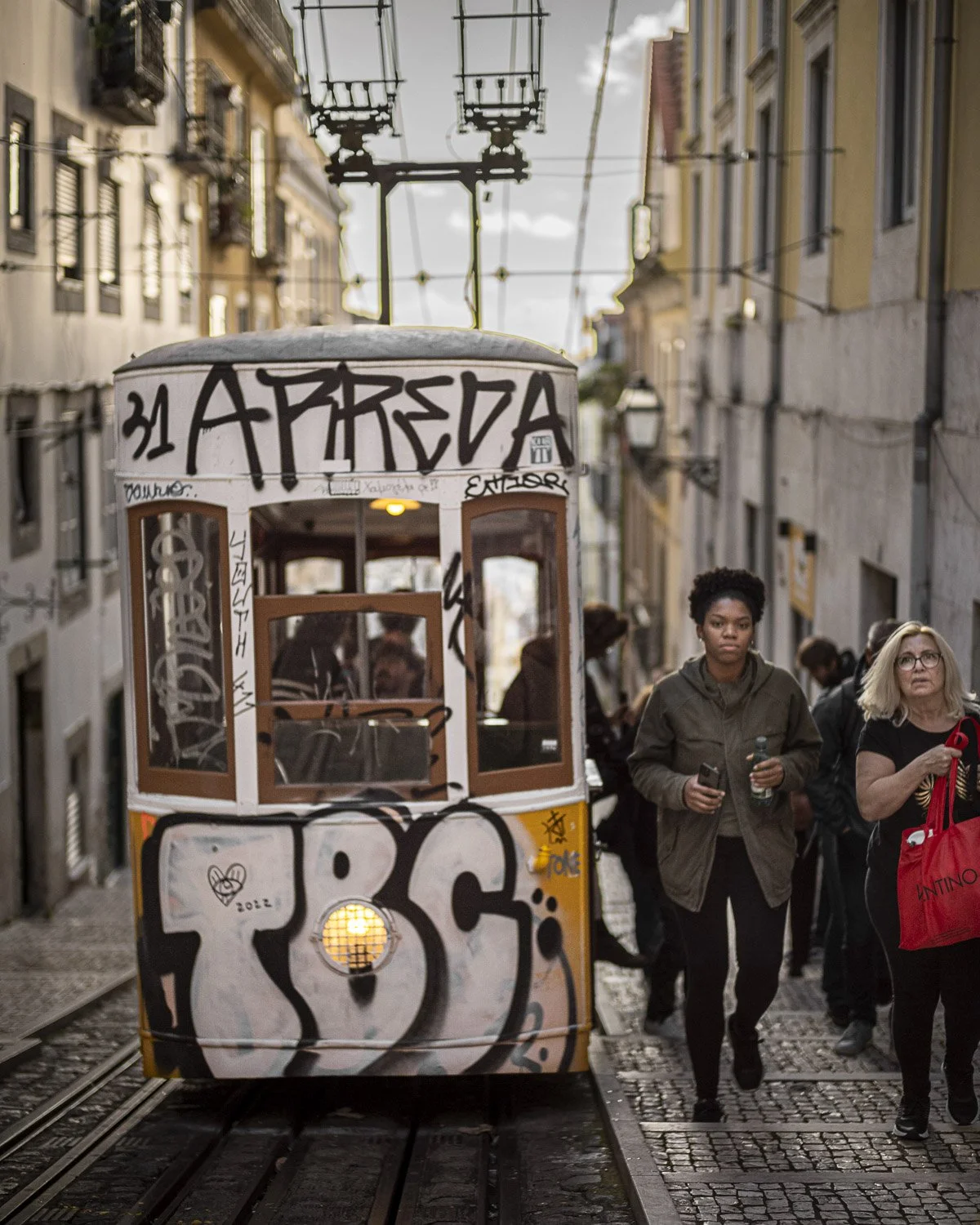 Tram Travellers · PHOTOGRAPH · Lisbon Portugal