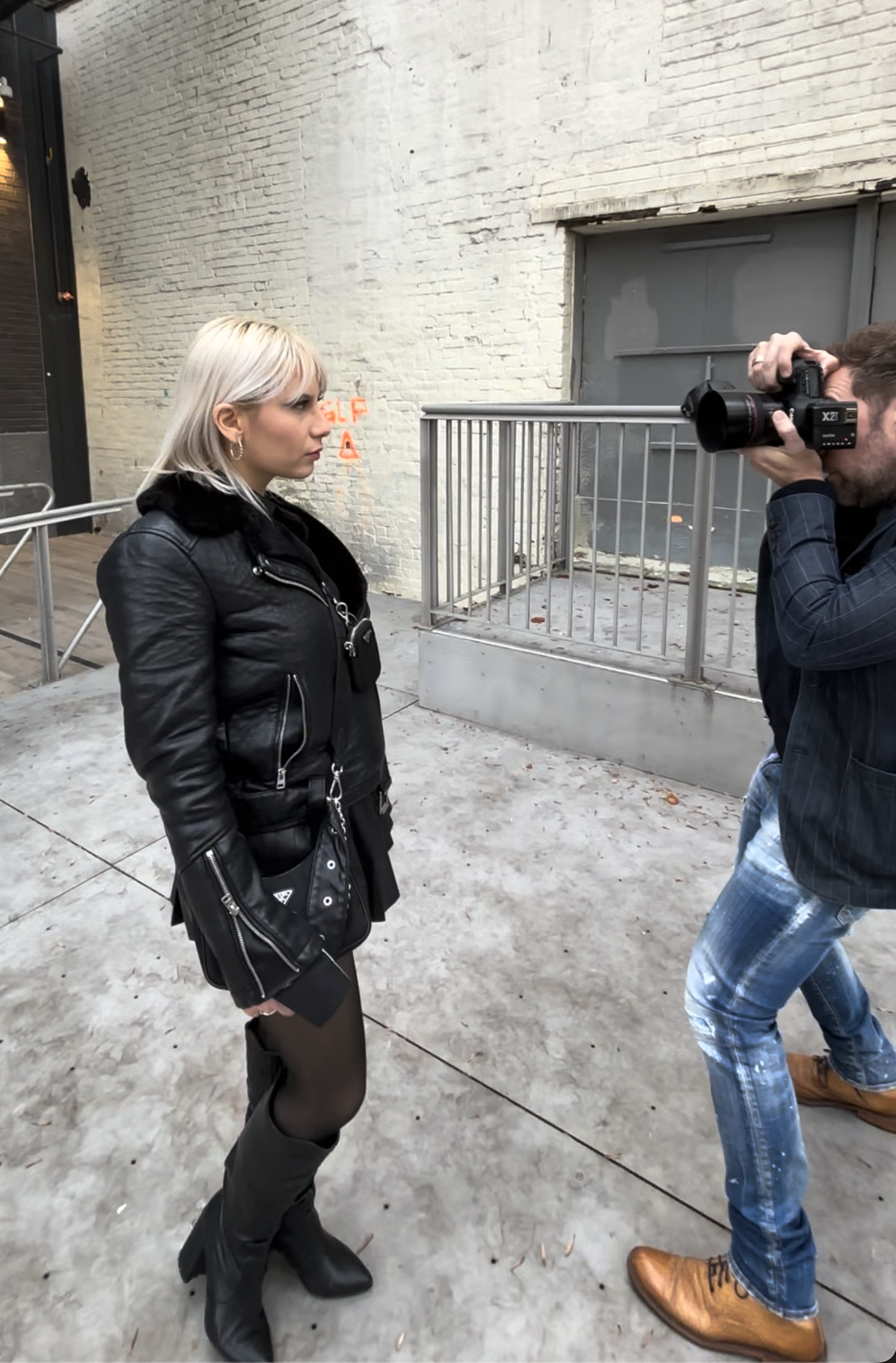 alexander prior fashion photographer vancouver, model Simi, editorial fashion shoot, urban alley vancouver