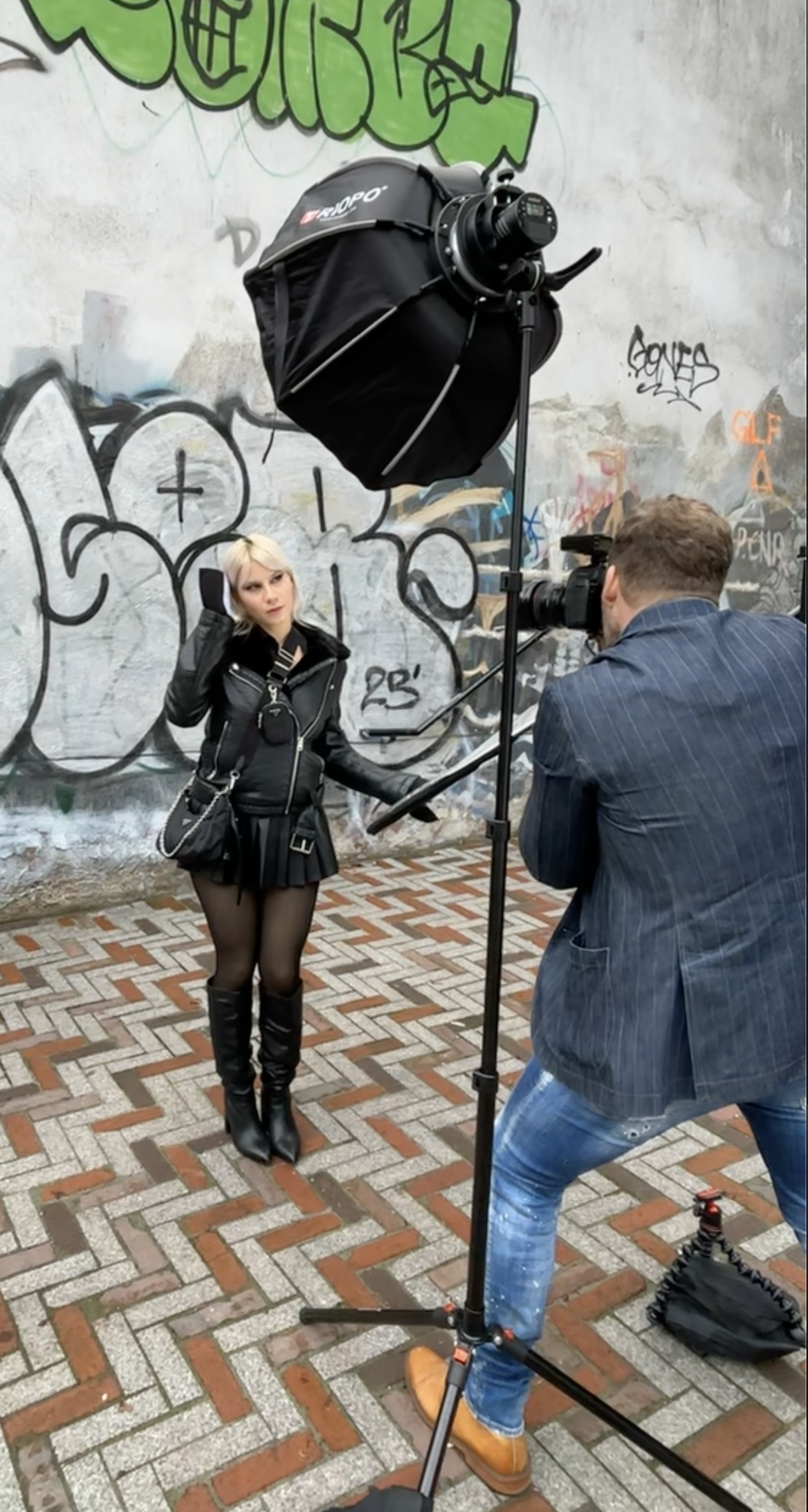 alexander prior fashion photographer vancouver, model Simi, editorial fashion shoot, urban alley vancouver