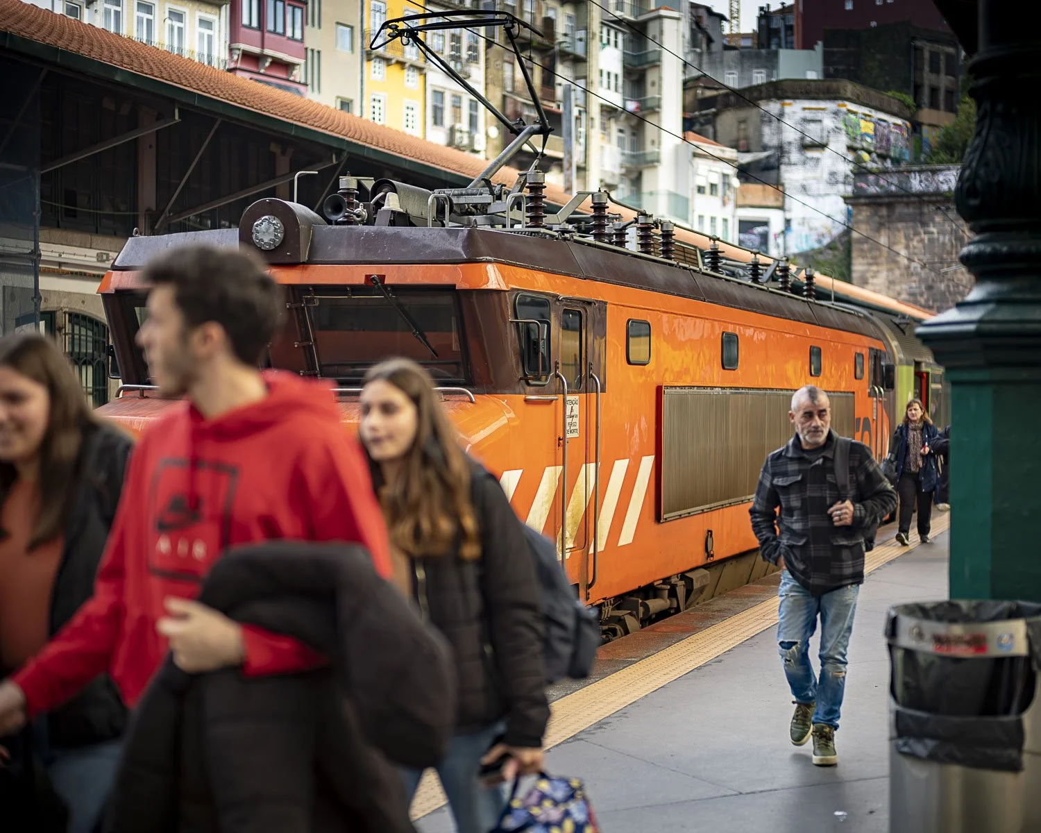 Orange Locomotive · PHOTOGRAPH · Porto Portugal