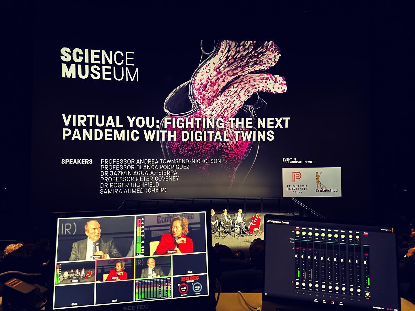 #multicam event shoot with a quick turnaround to be posted on YouTube for an interesting talk on the prospect of &ldquo;digital twins&rdquo; at @the.science.museum for @princetonupress last night. 

#eventfilming #multicamproduction #liveevents #scie