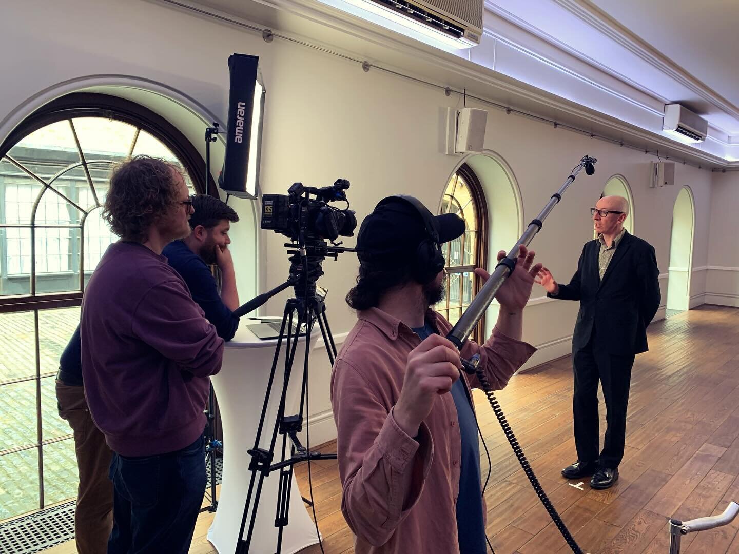 The Renegade gang shooting interviews @thebreweryvenue in London for our client @weareinnovateuk for use in a highlights / event promo video for their investment event.  At this event we also had dedicated crews covering on stage presentations and ro