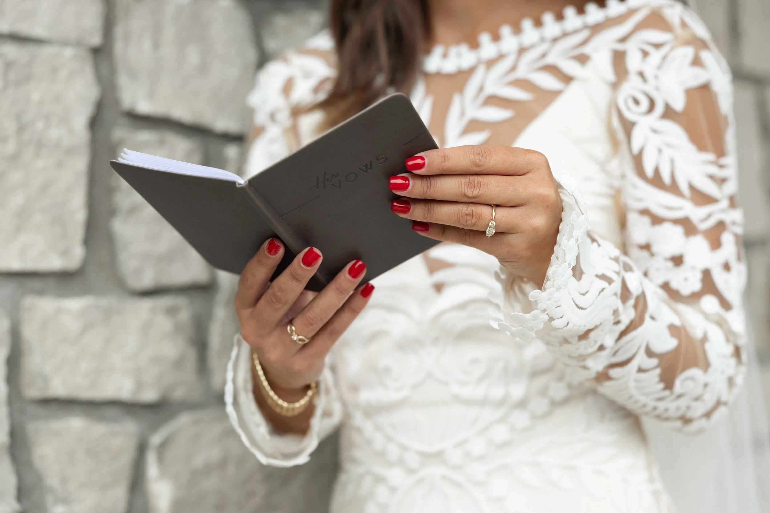 wedding vows at The Lake at Knotting Hills in Pevely Missouri