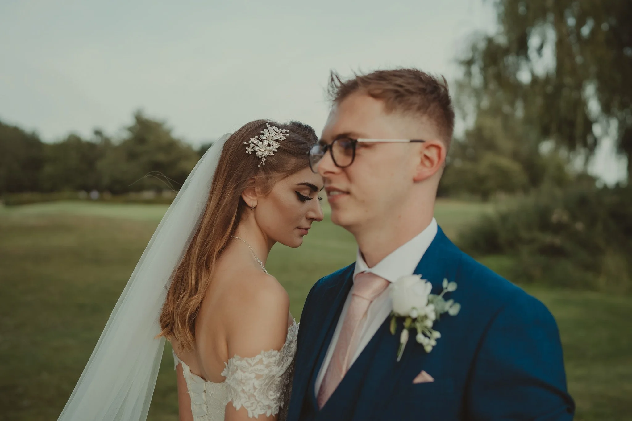 Bride and groom at The Ridge Golf Club, Maidstone Kent