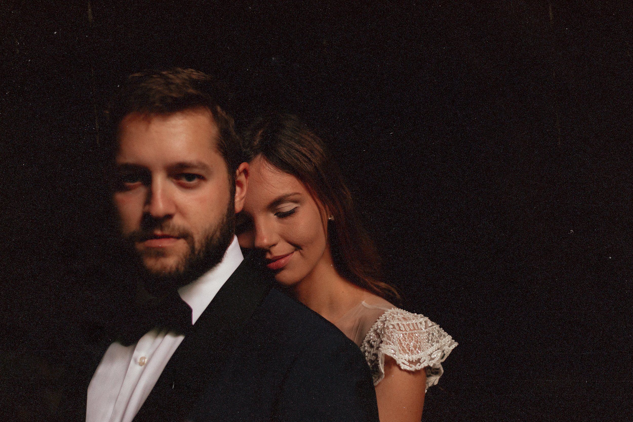 Newlyweds portrait after wedding