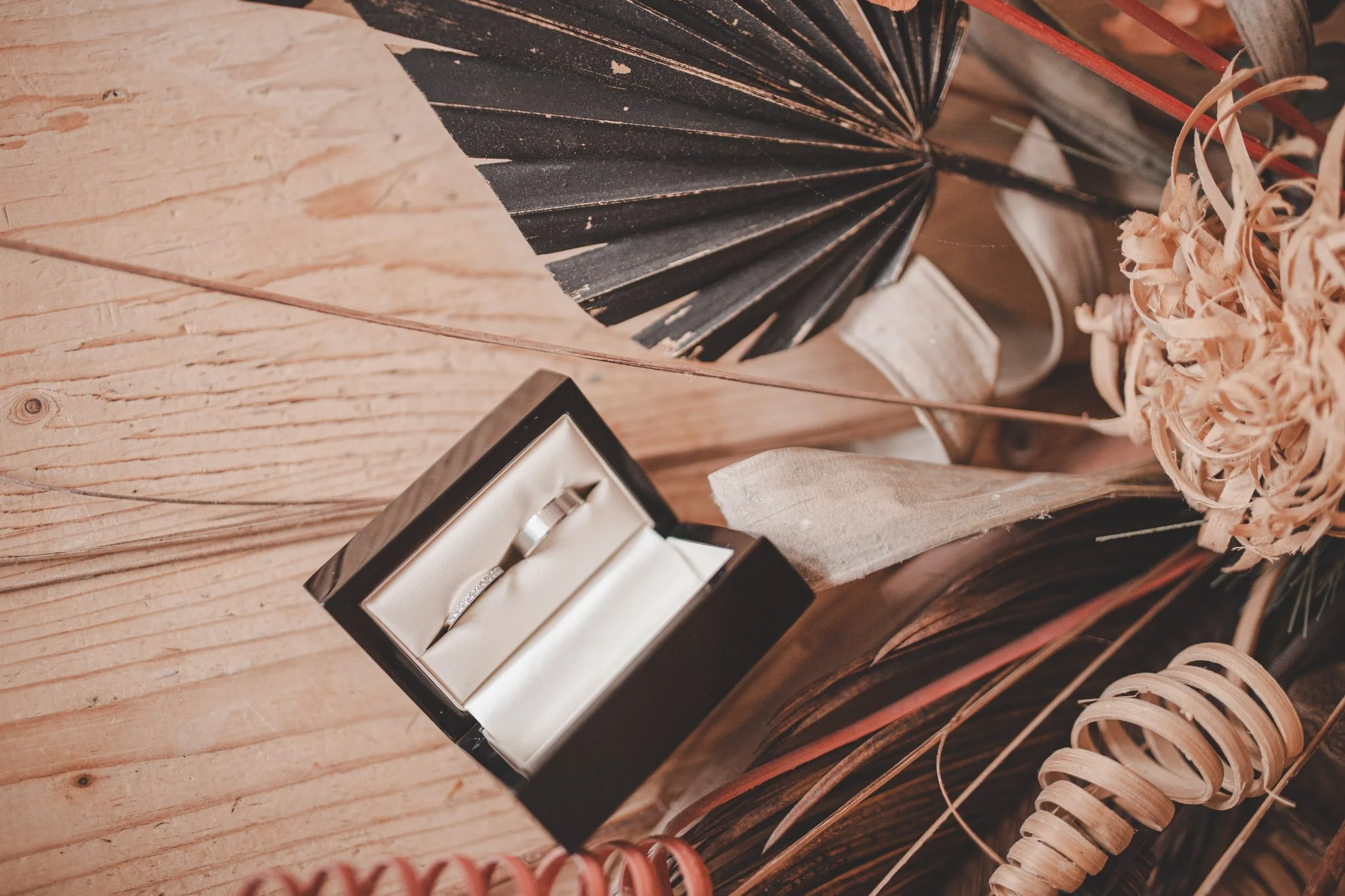 Flat lay with wedding accessories
