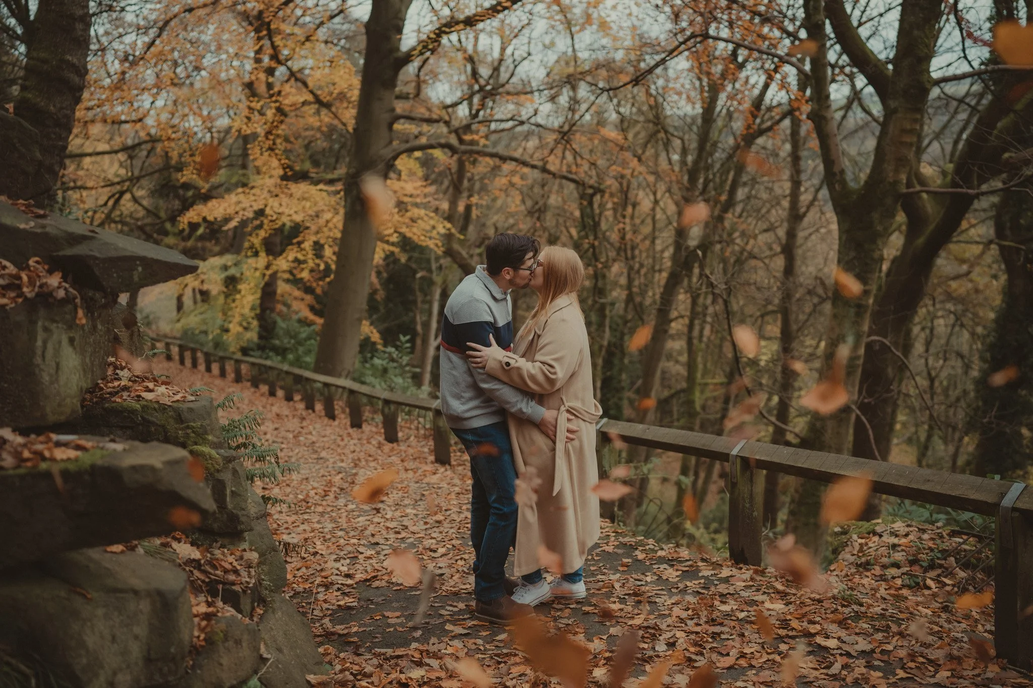 Autumn save the date photo shoot at Beaumont Park Huddersfield