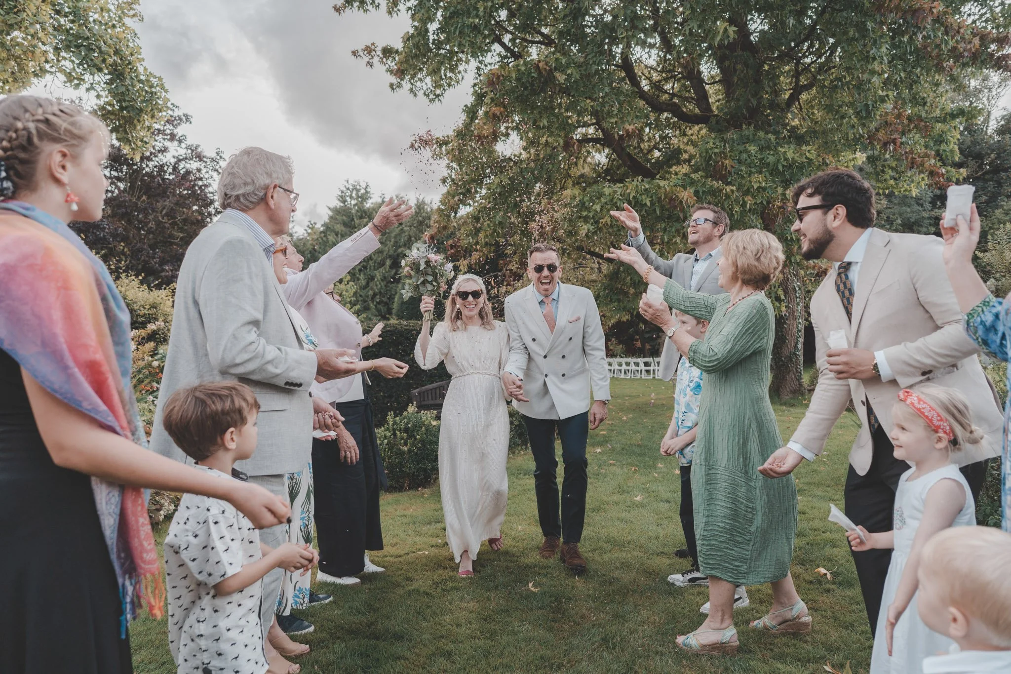 Confetti shot at Friars Court, Clanfield, Oxfordshire