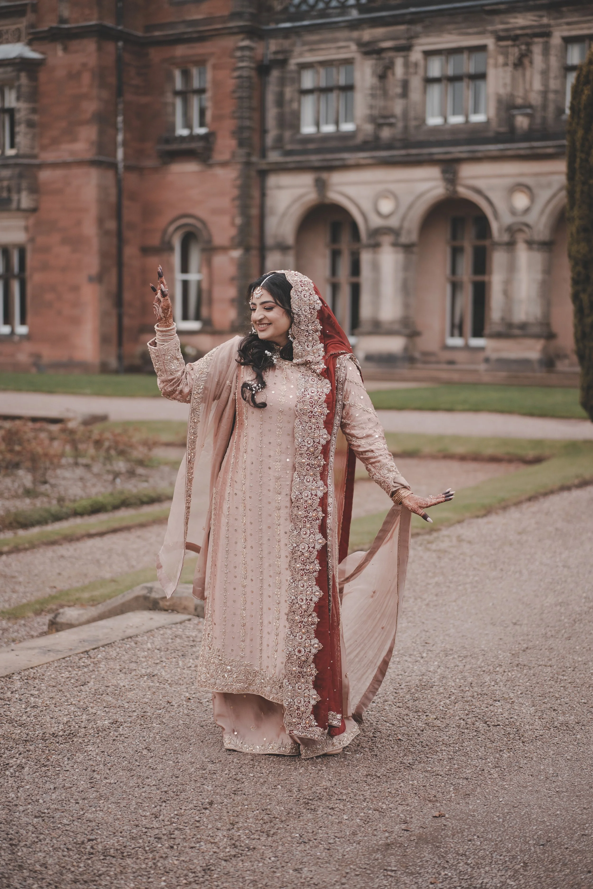 Bride dressed in islamic traditional clothes for a Nikah ceremony