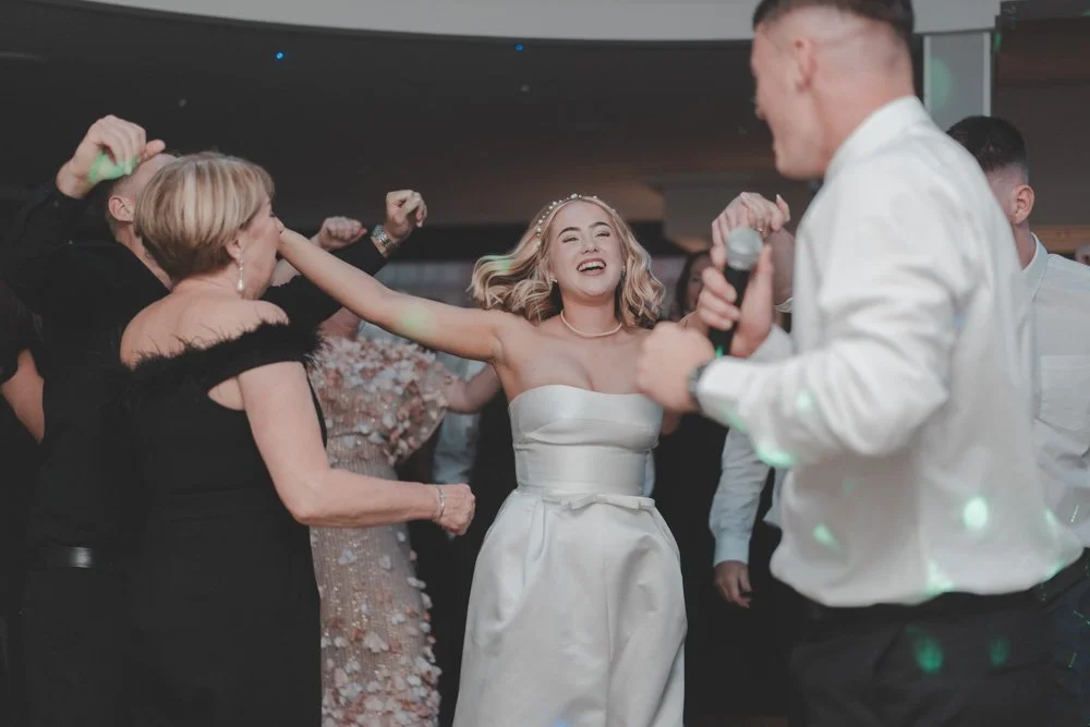 Bride dancing on the dancefloor at Whitehall Hotel Darwen