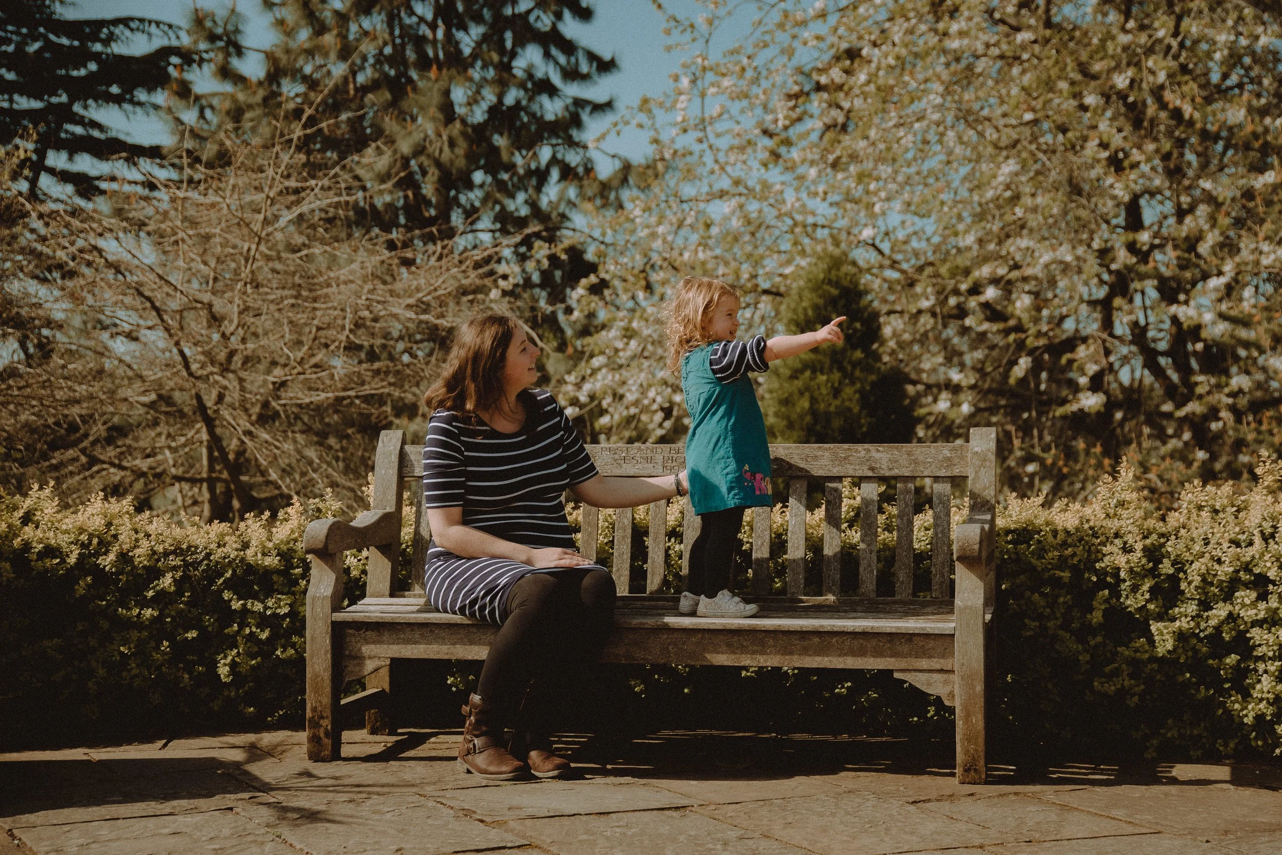 Mother and her daughter during a mommy and me photoshoot