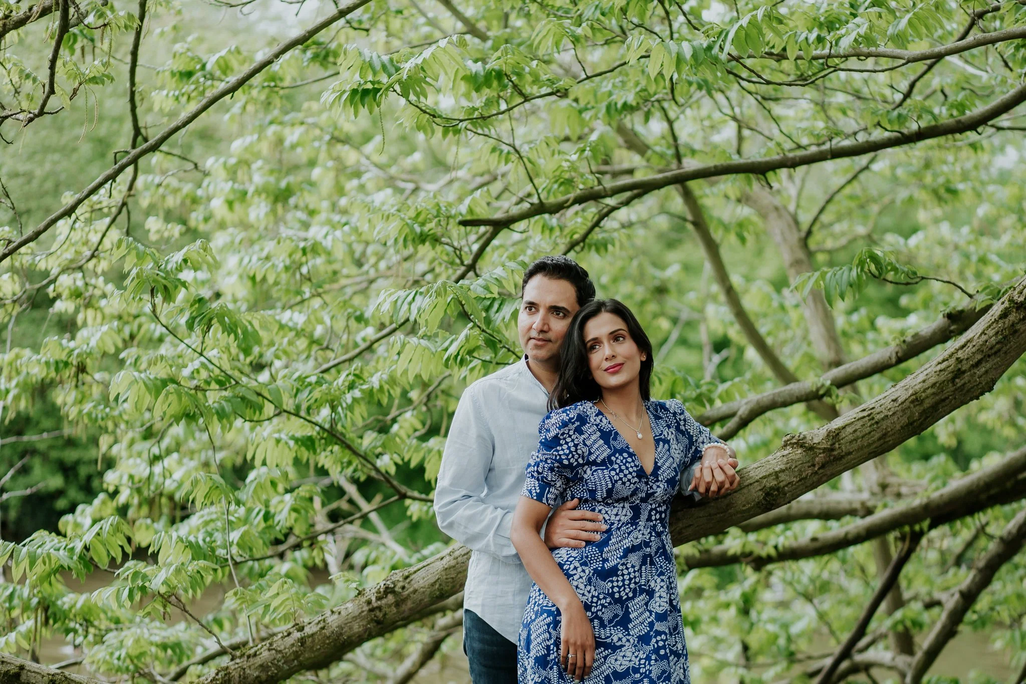 Man and woman photographed during a family photoshoot in Leamington Spa
