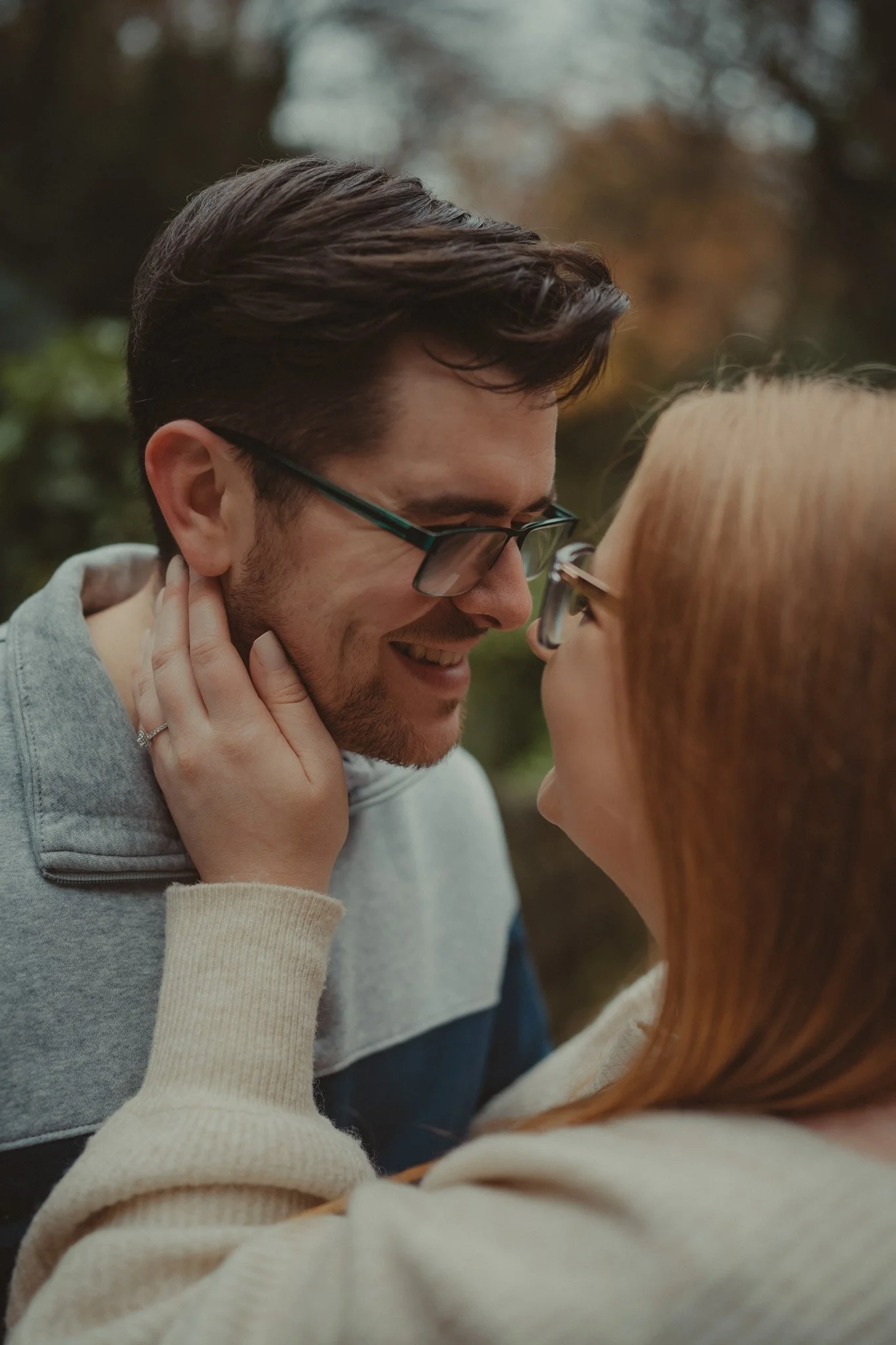 Portrait of young couple at Beaumont Park Huddersfield