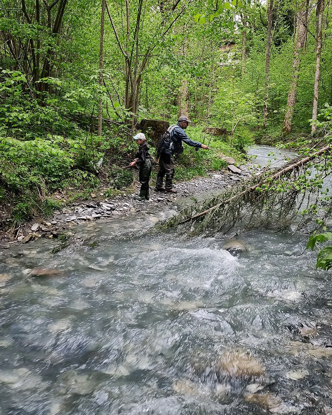 Des mois d'avril et mai pass&eacute;s avec des grands changements de conditions m&eacute;t&eacute;o ⛅⛈️d'une semaine &agrave; l'autre...et des cons&eacute;quences sur les p&ecirc;ches de la truite.Notre partenaire @mugnieraxel  guide au quotidien en 
