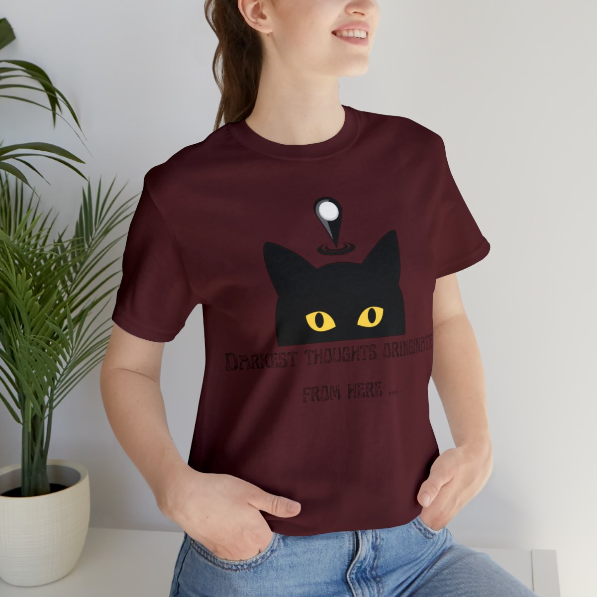 Darkest Thoughts Originate From Here Naughty Cat Shirts