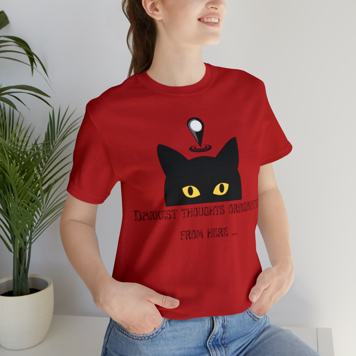 Darkest Thoughts Originate From Here Naughty Cat Shirts