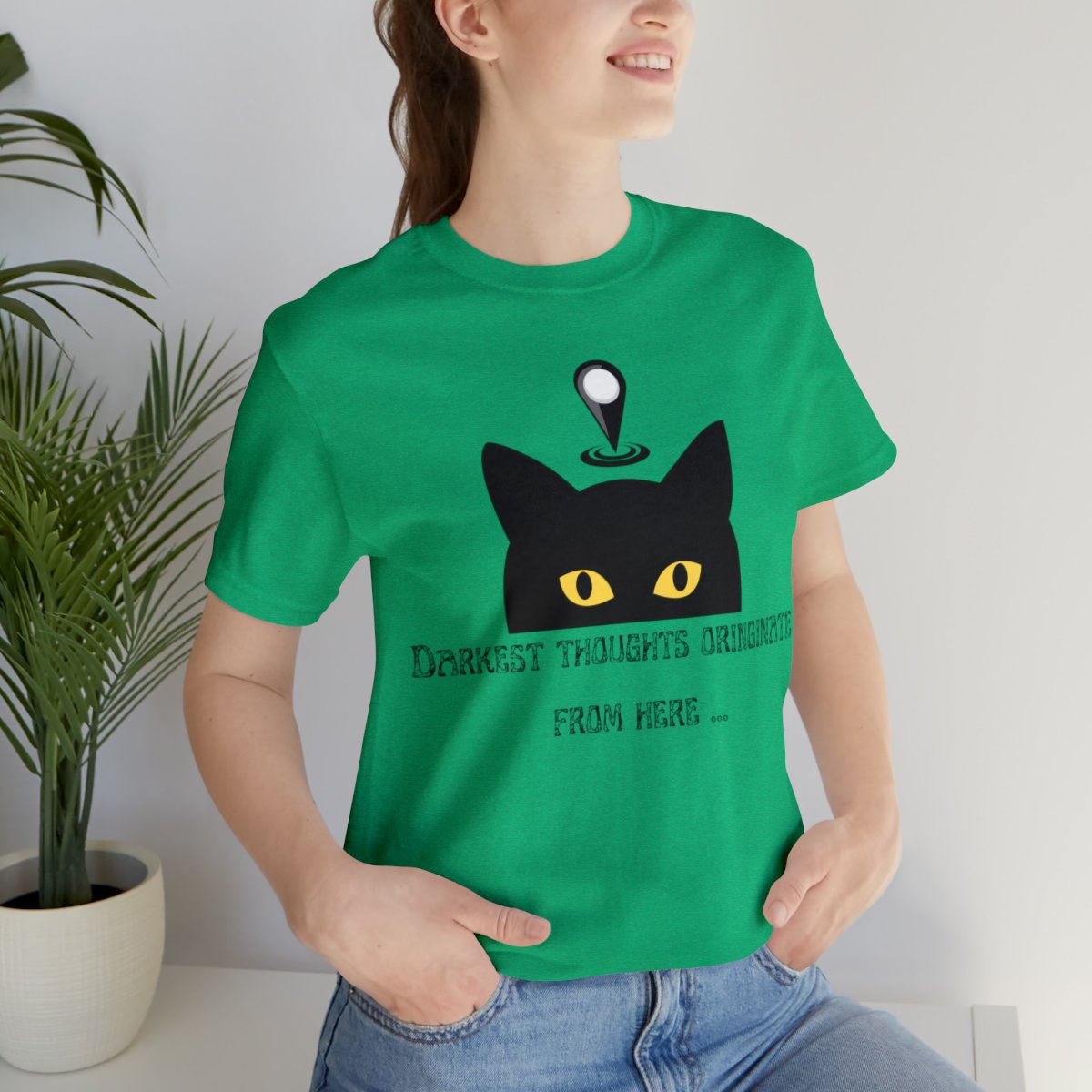Darkest Thoughts Originate From Here Naughty Cat Shirts