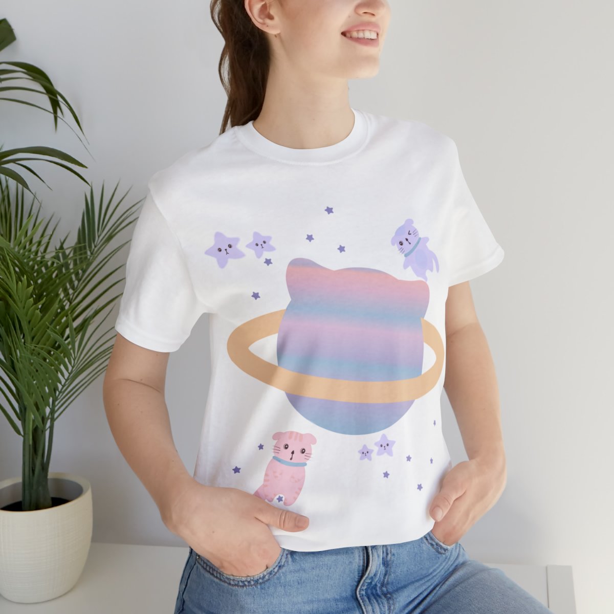 Space Cats Space Walk In Purple Universe Shirts