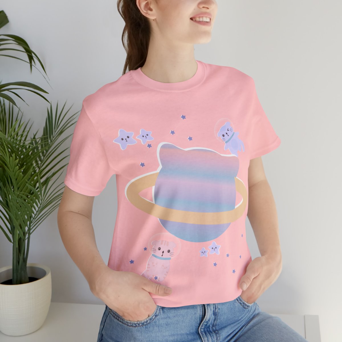 Space Cats Space Walk In Purple Universe Shirts