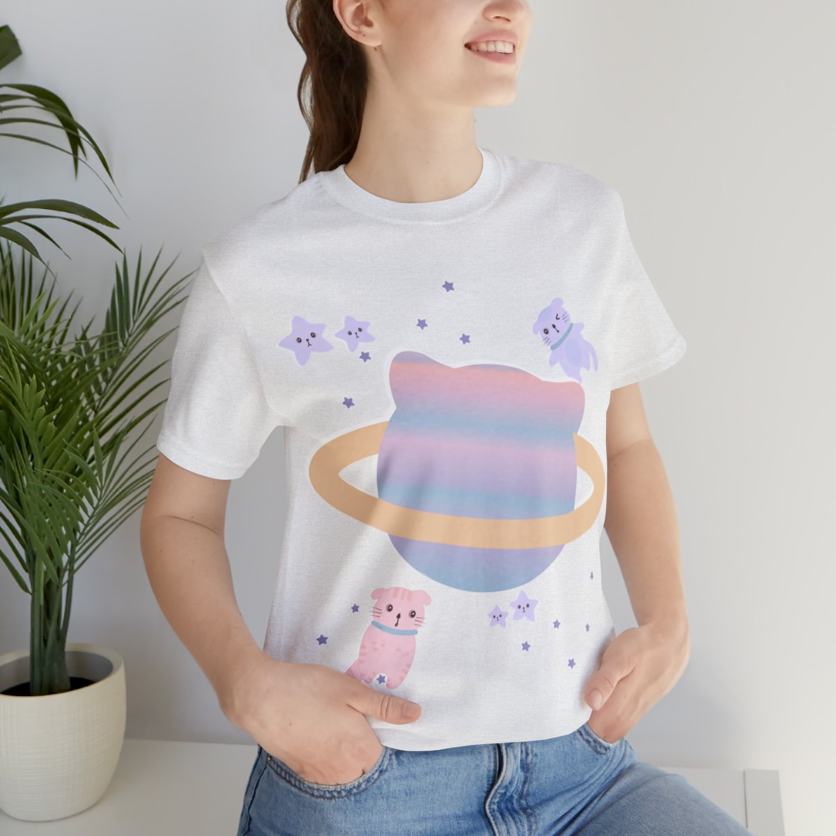 Space Cats Space Walk In Purple Universe Shirts