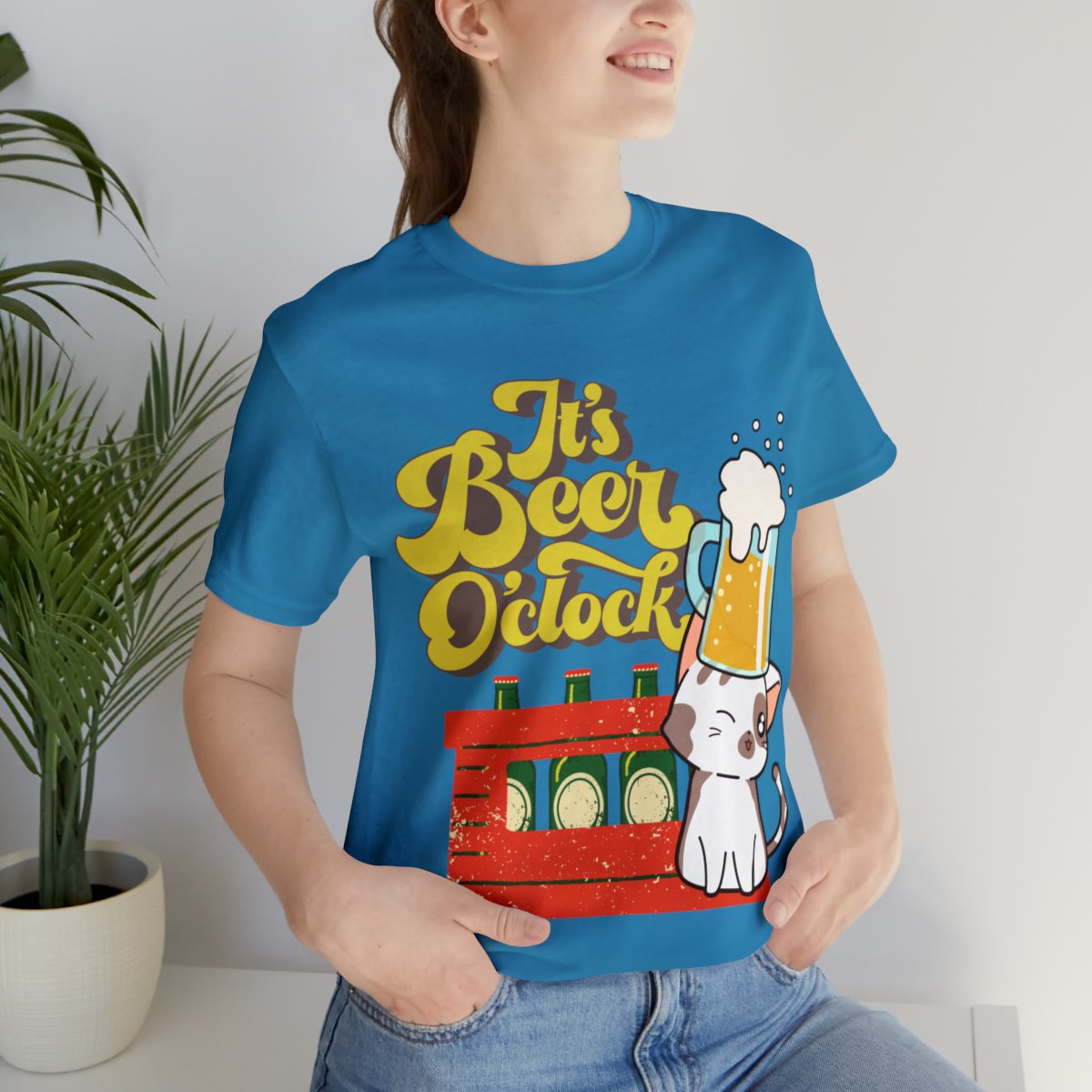 It's Beer O'clock Cat And Beer T-shirts