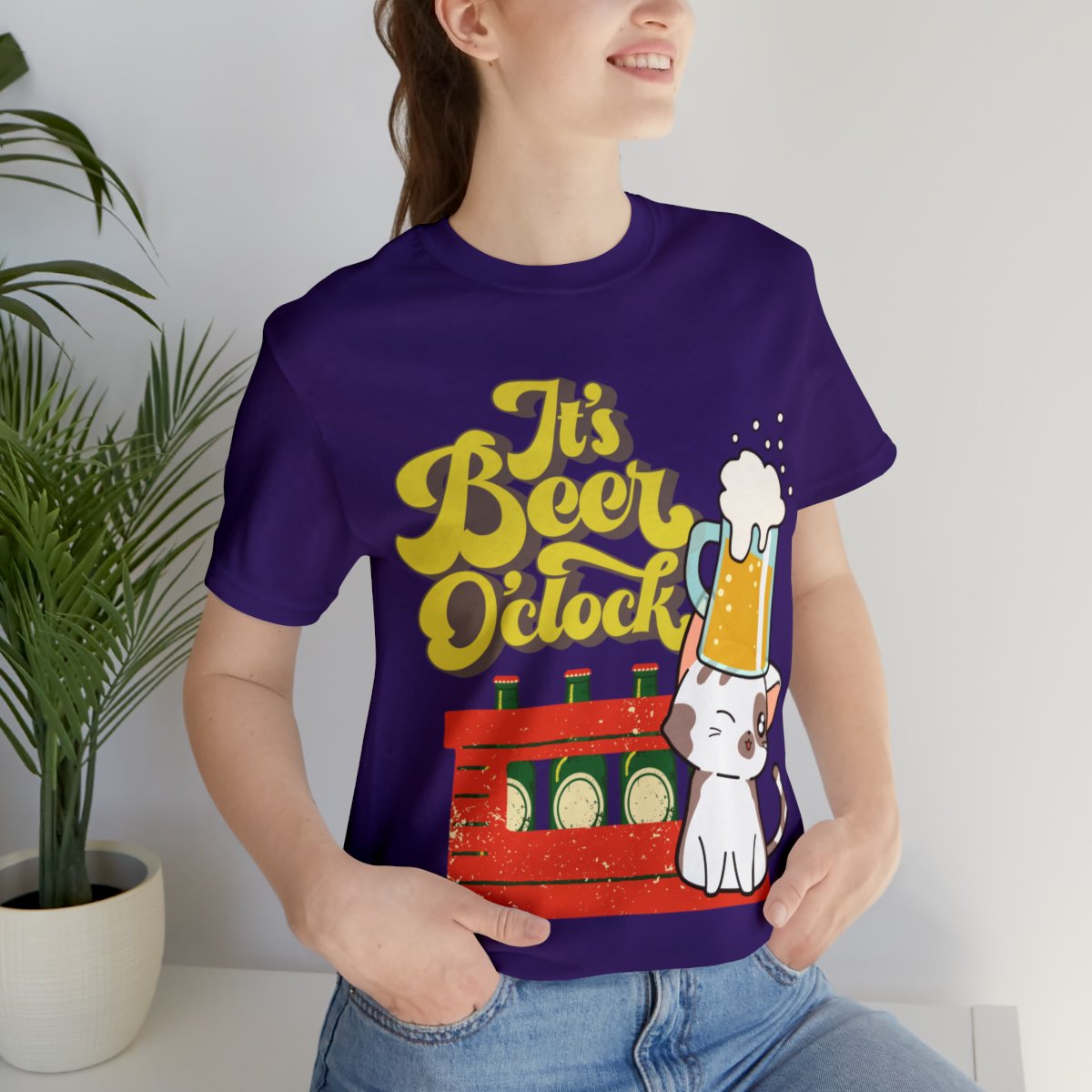 It's Beer O'clock Cat And Beer T-shirts