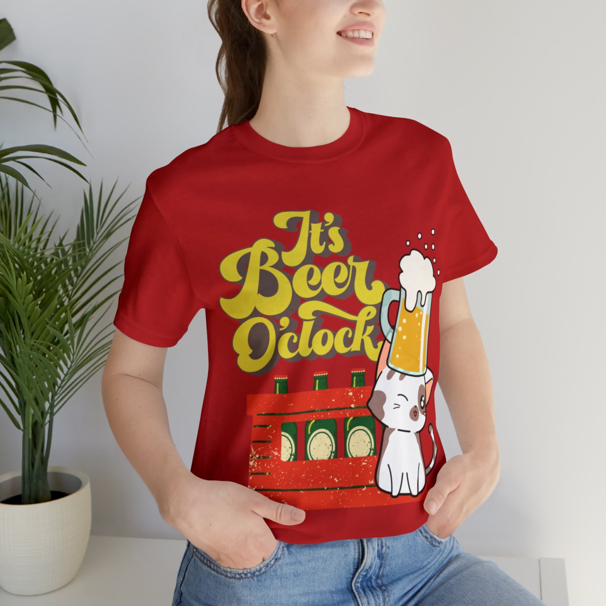 It's Beer O'clock Cat And Beer T-shirts